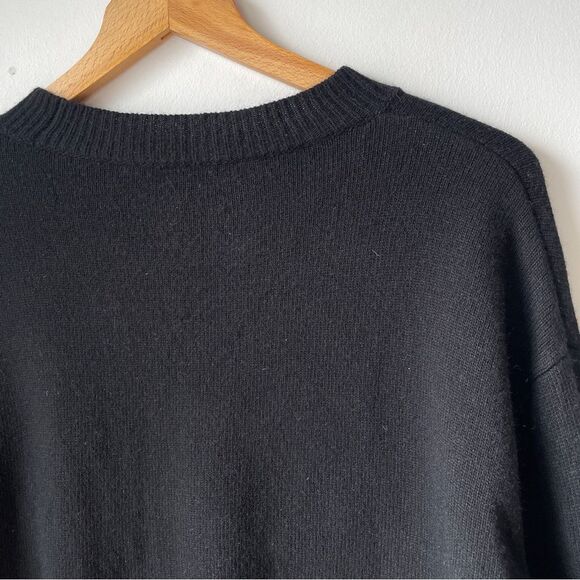 Valentino jacquard logo cashmere &  wool blend black‎ crew neck sweater XS - Picture 14 of 16